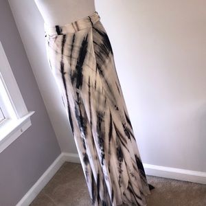 Smoky tie dye maxi skirt